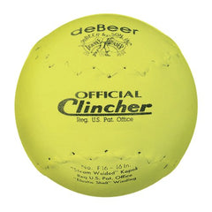 deBeer Clincher front view showing leather cover and clear optic yellow visibility