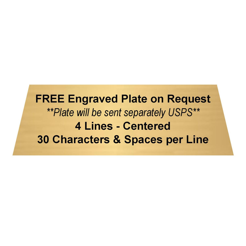 Decade Awards base area showing flat surface for optional engraved plate personalization