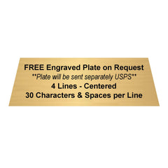 Decade Awards base area showing flat surface for optional engraved plate personalization