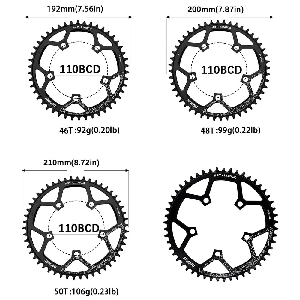 DECKAS chainring mounted on a mountain bike drivetrain demonstrating secure chain performance