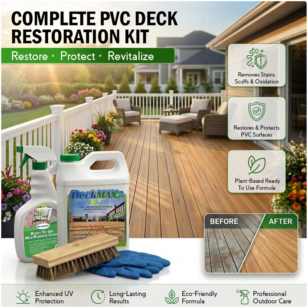 DeckMAX-treated backyard deck lifestyle view showing refreshed appearance and curb appeal