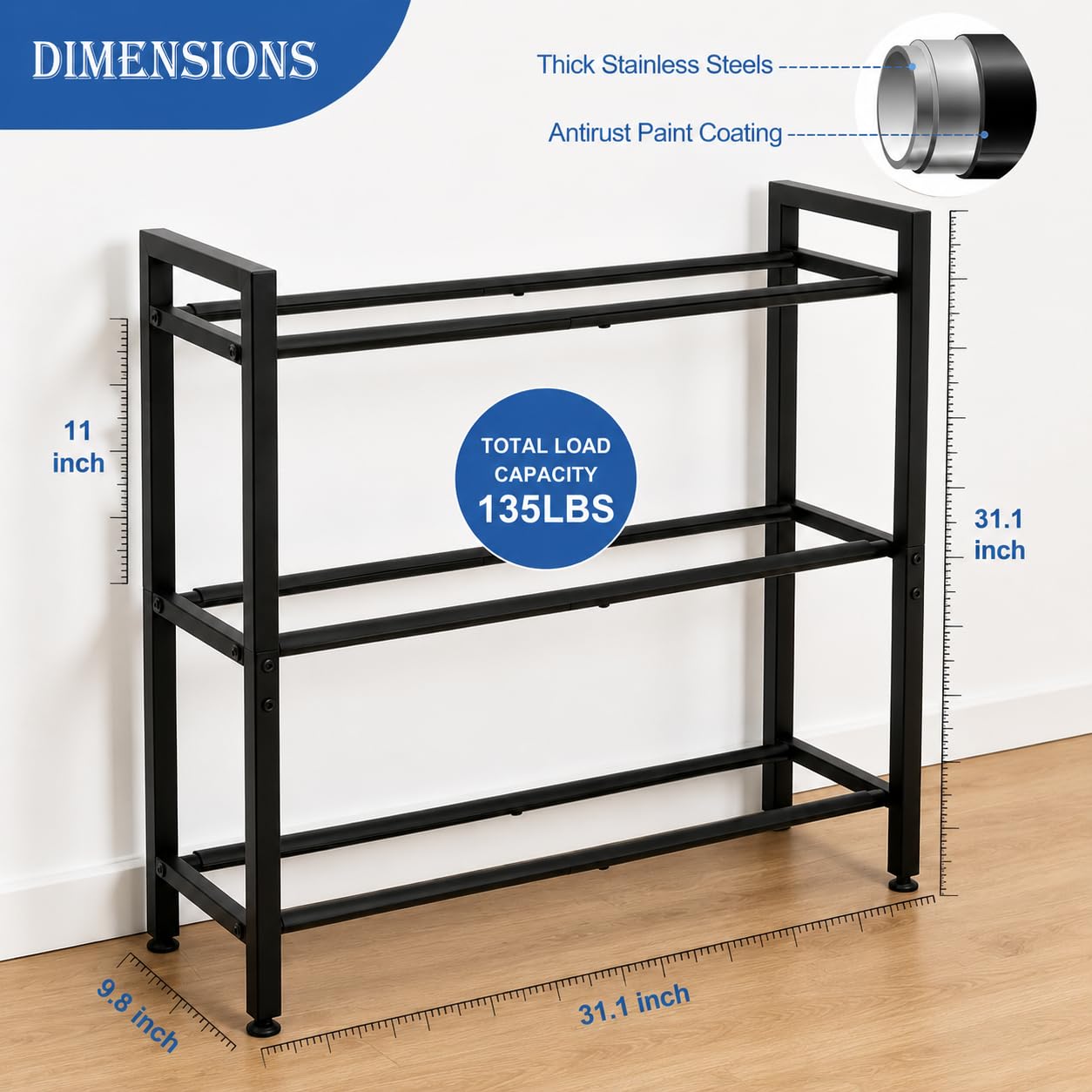 DECORDEEP side profile showing compact vertical design and easy placement in small spaces