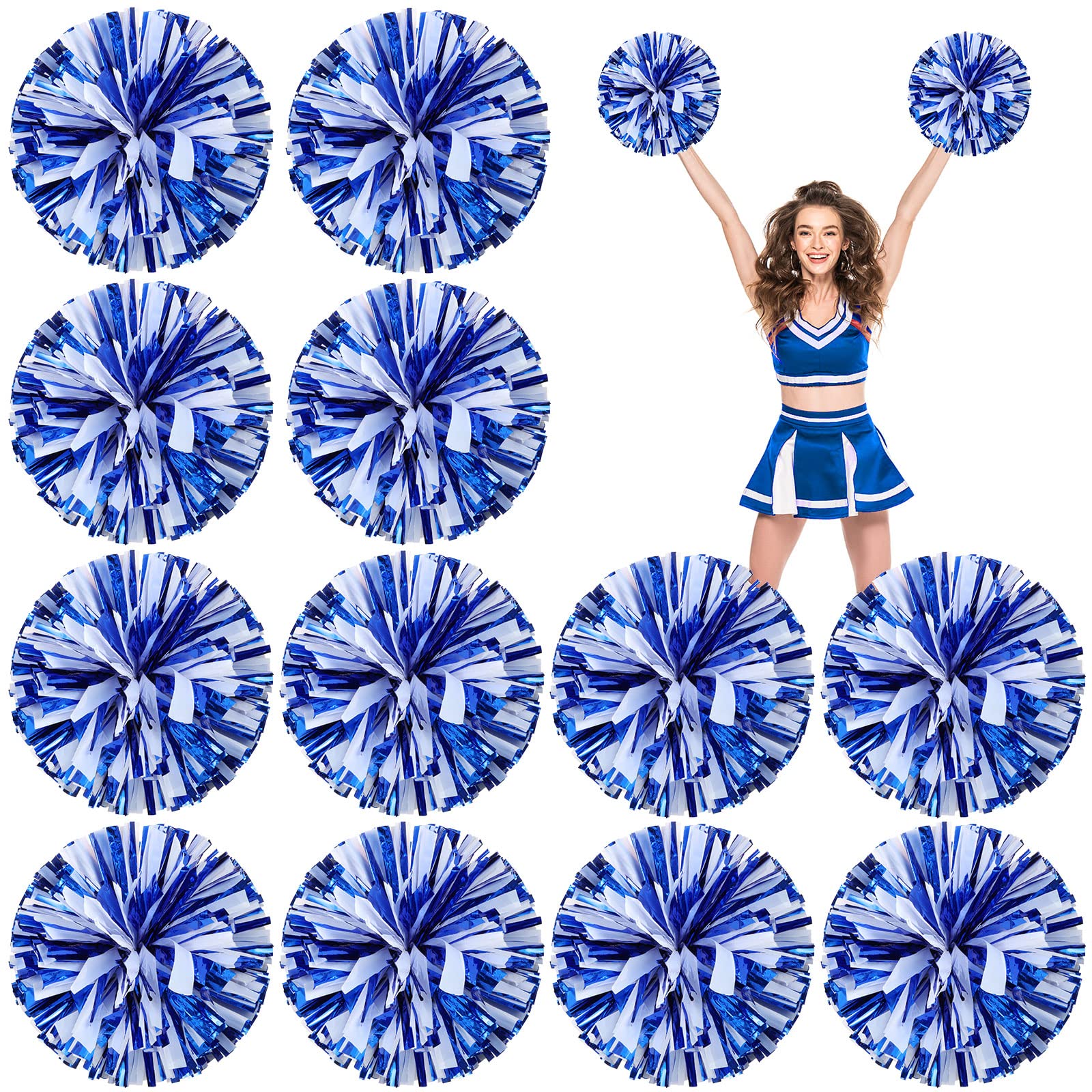 Deekin front packaging showing blue and white pom poms, bright team visibility