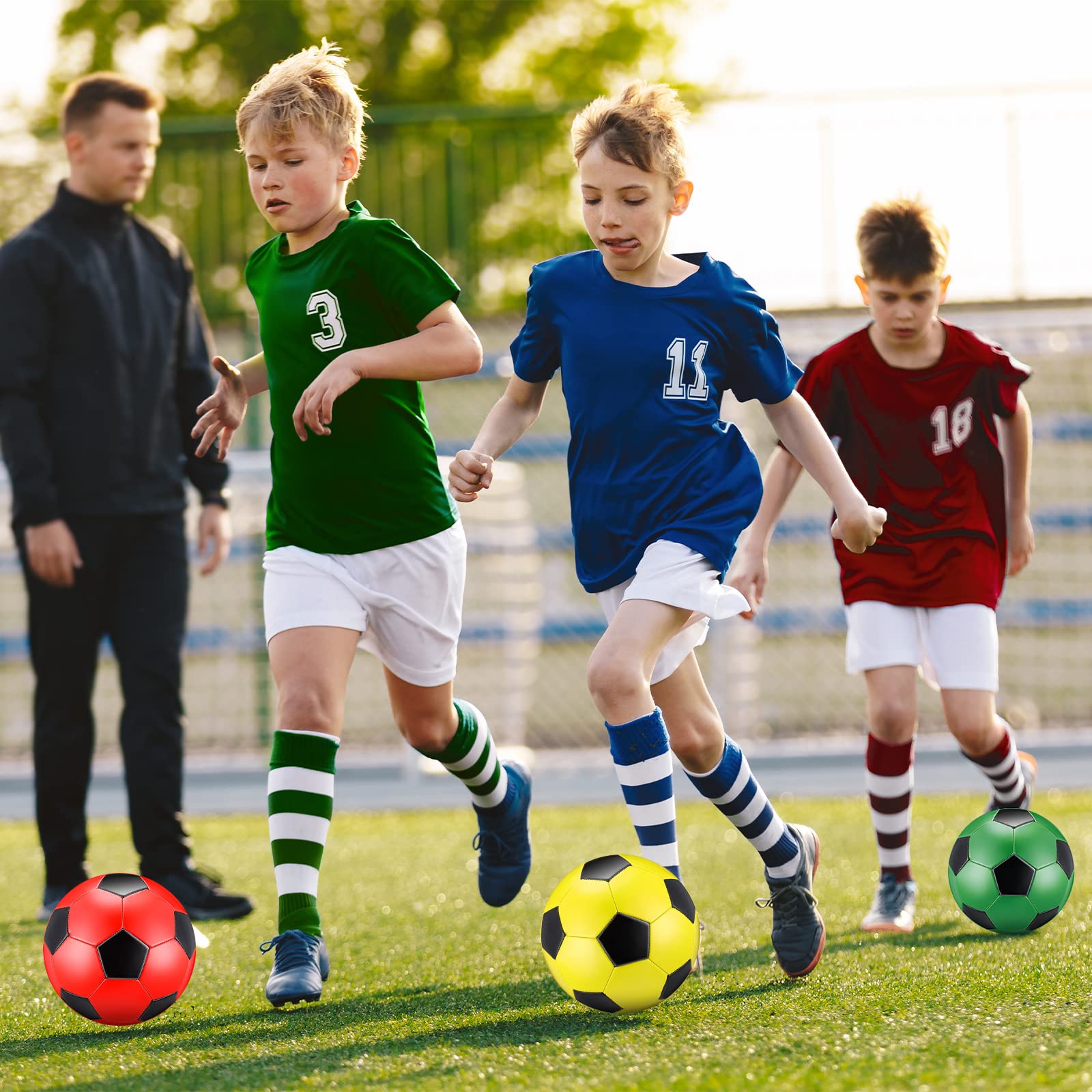Deekin deflated balls packed compactly ideal for travel, donations, and storage