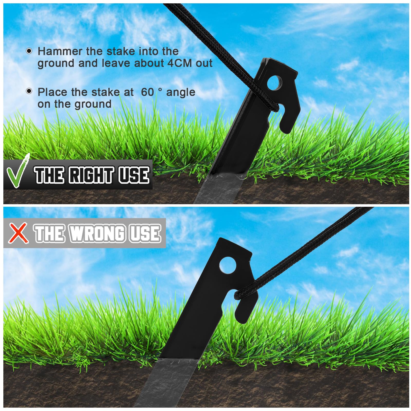 Deekin stake driven into sand demonstrating beach stability and corrosion resistance