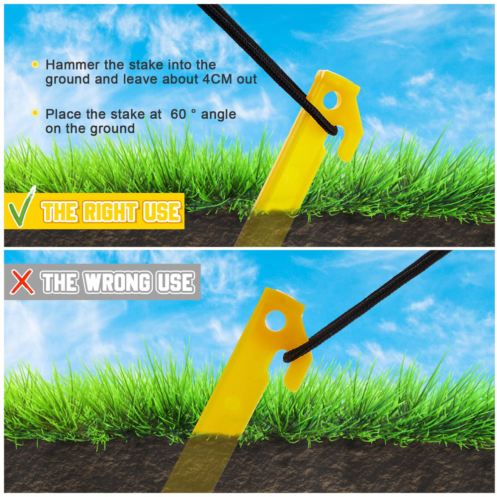 Deekin stake being pulled by hand, illustrating easy removal and reuse