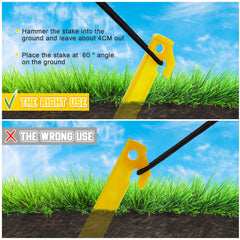 Deekin stake being pulled by hand, illustrating easy removal and reuse