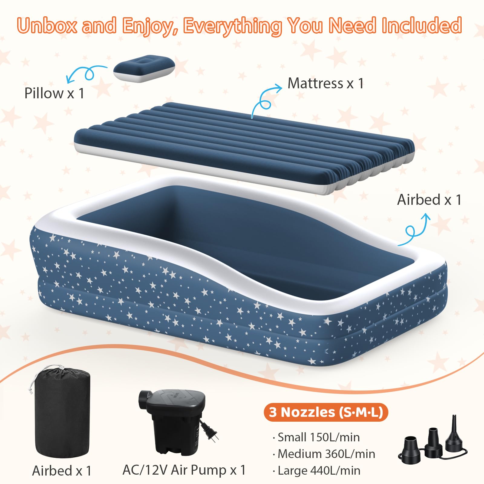 Deeteck inflatable bed set up at campsite showing travel-friendly convenience