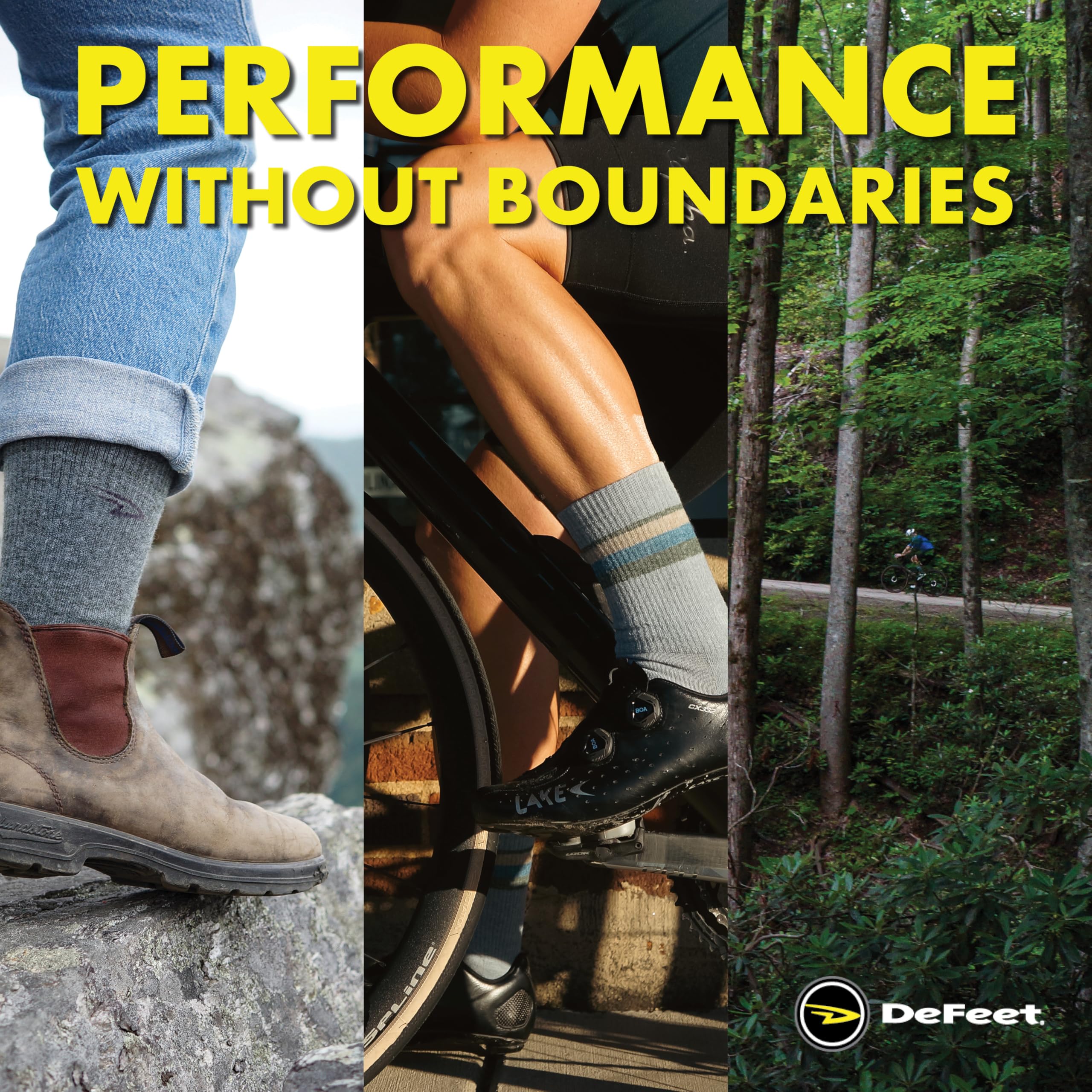 DEFEET Woolie Boolie worn in a hiking boot showing protective insulation