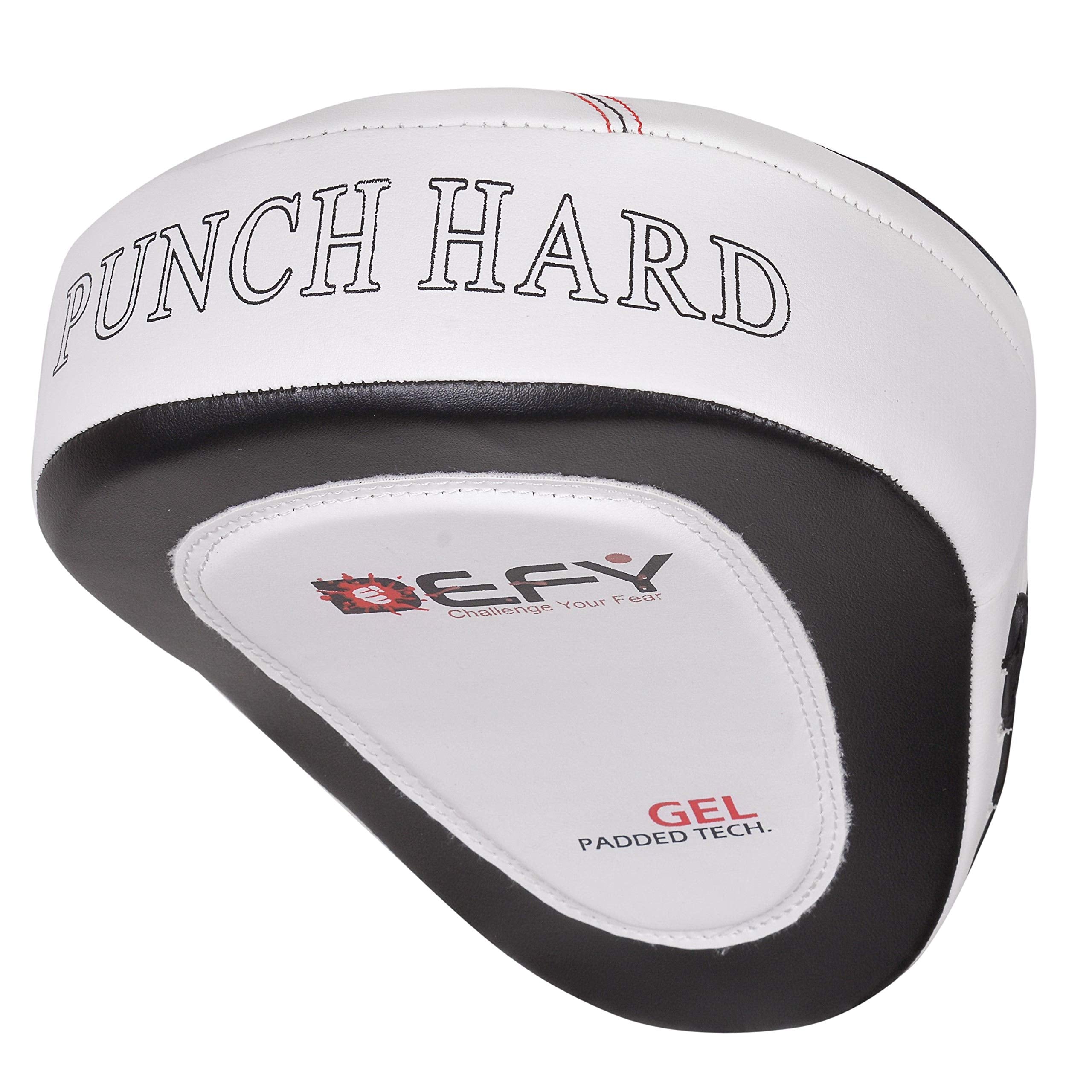 DEFY mitt beside water bottle to show size comparison and easy transport
