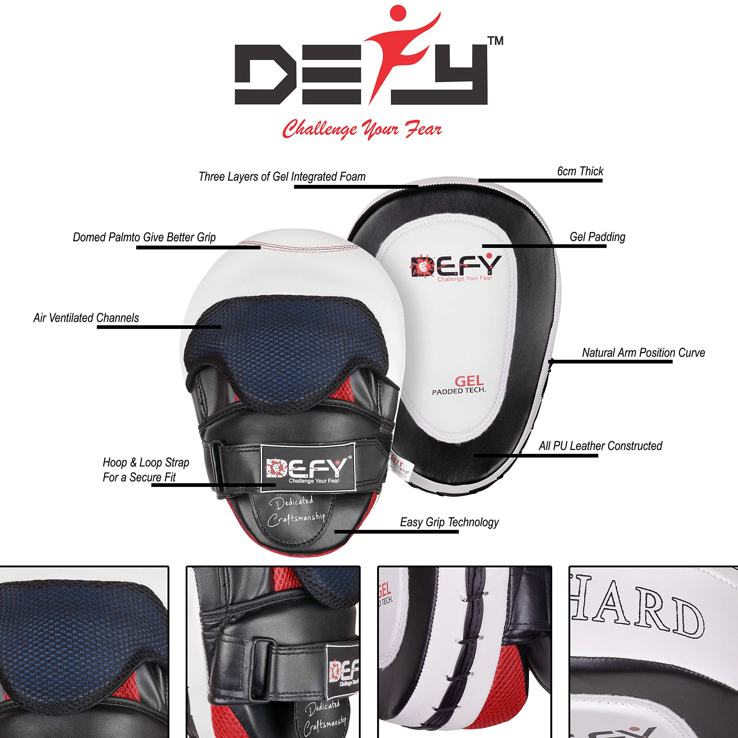DEFY trainer holding mitt in use demonstrating control and real-time feedback