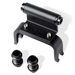Delta front view of fork mount showing secure axle clamp and easy setup
