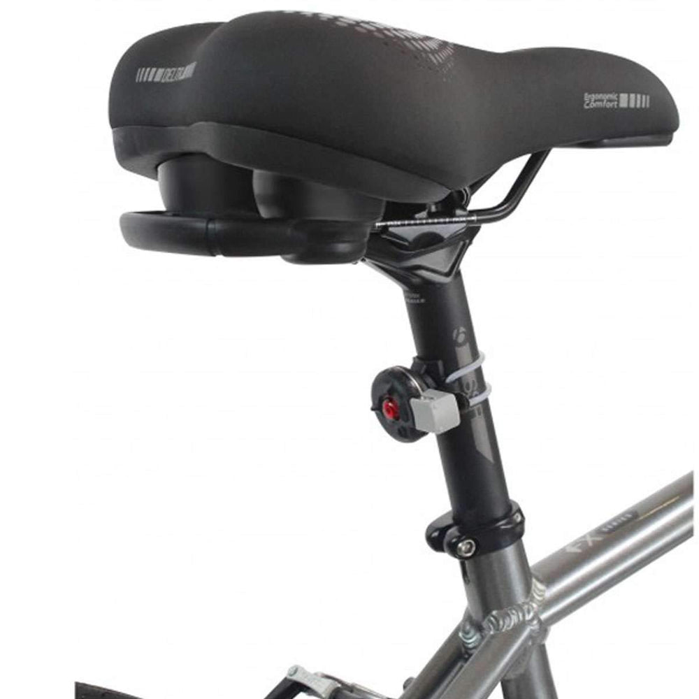 Delta saddle installed on a city bike in use for commuter comfort benefit