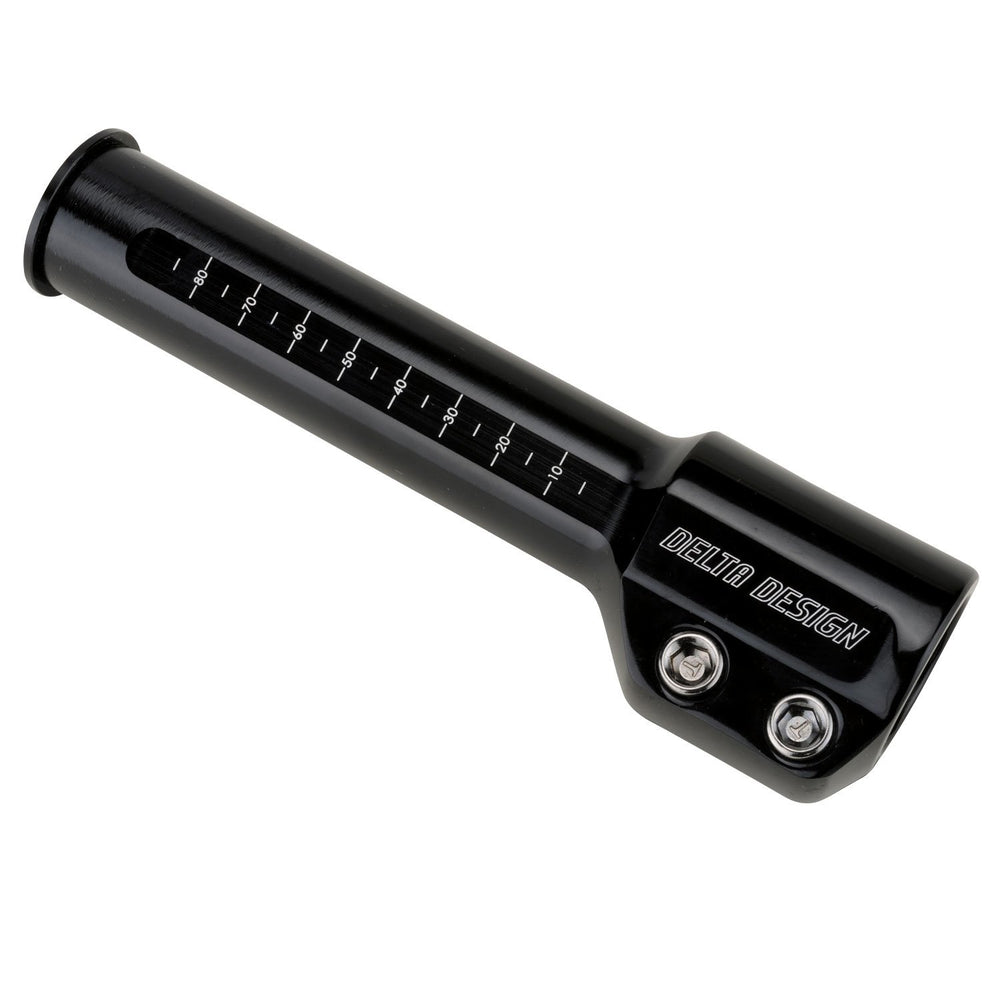 Delta stem raiser front profile showing raised handlebar improving posture
