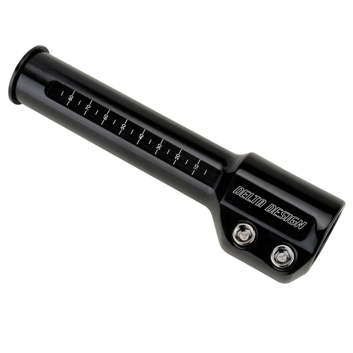 Delta stem raiser front profile showing raised handlebar improving posture