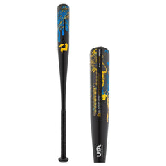 DeMarini Uprising front profile showing barrel and label for clear product view and benefit