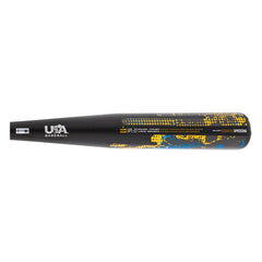 DeMarini Uprising ION D end cap detail showing lightweight design for increased swing speed