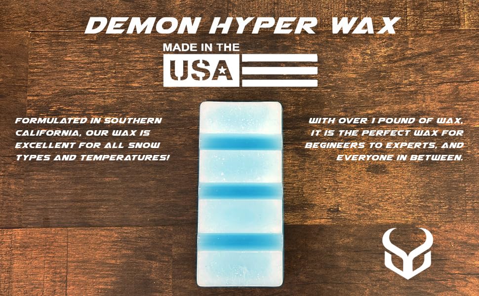 Demon Hyper wax being applied with an iron to a ski base for quick, uniform glide improvement