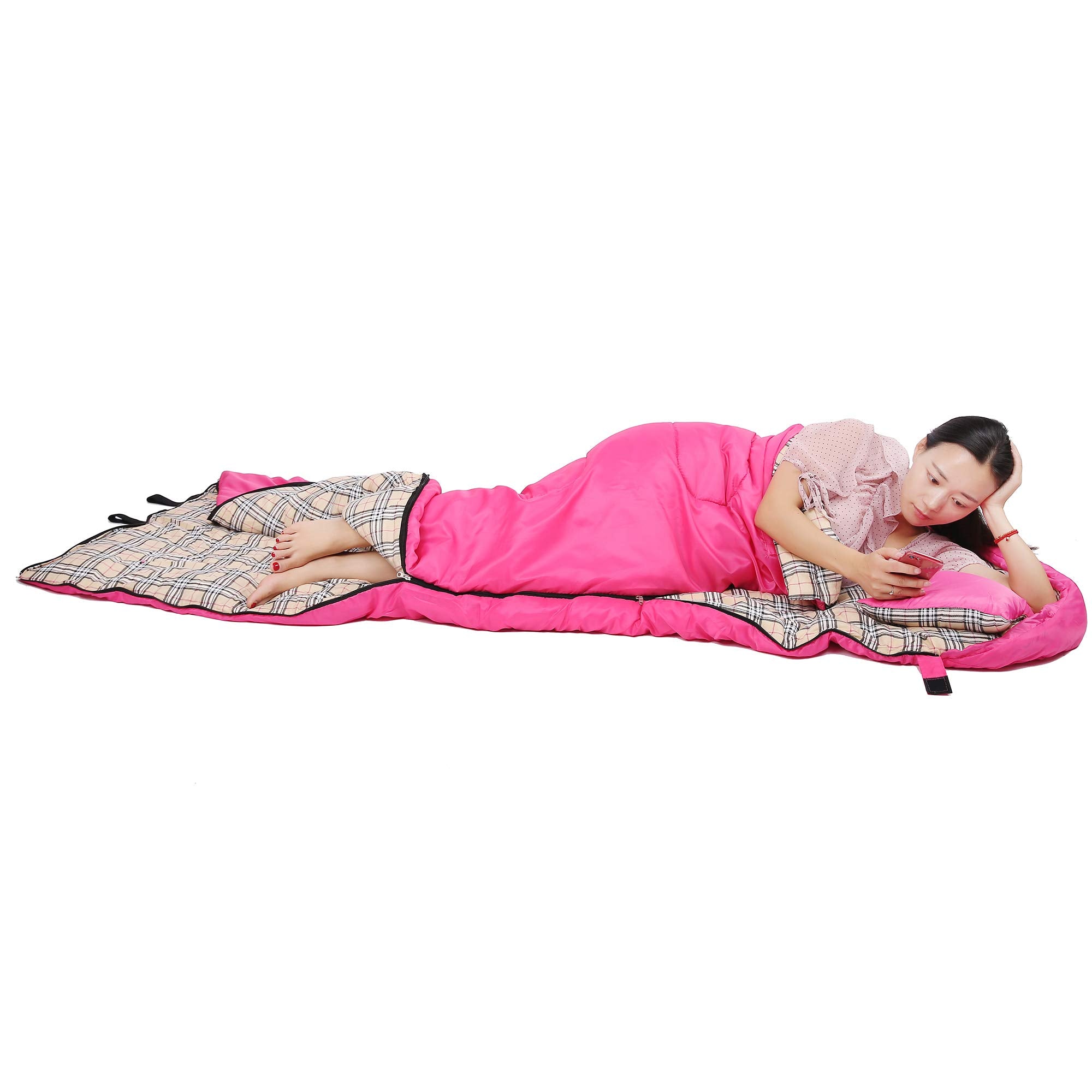 DESERT & FOX laid out at a campsite showing real-world use and cozy sleep setup