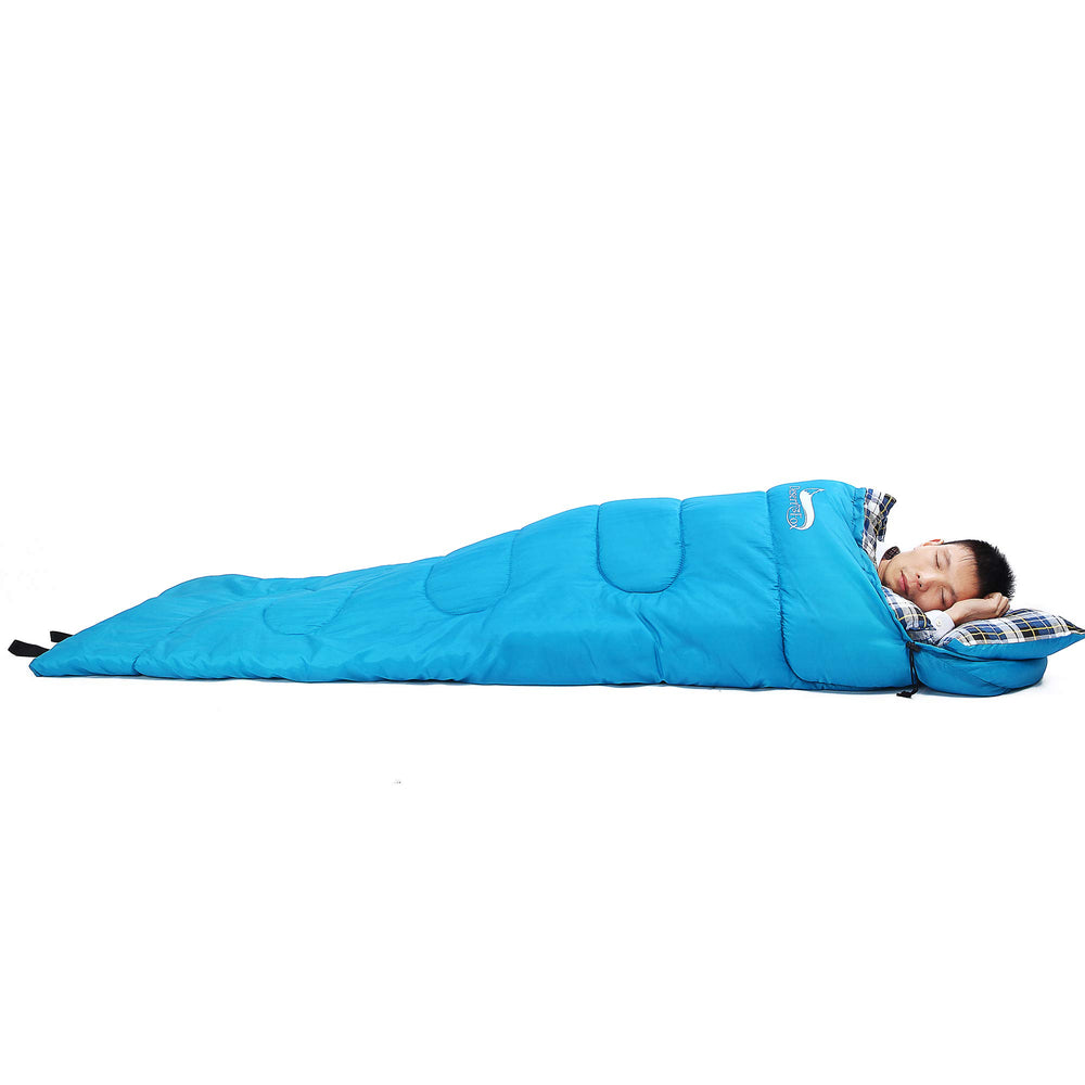 DESERT & FOX sleeping bag in backpack camping scene showing portability and outdoor use