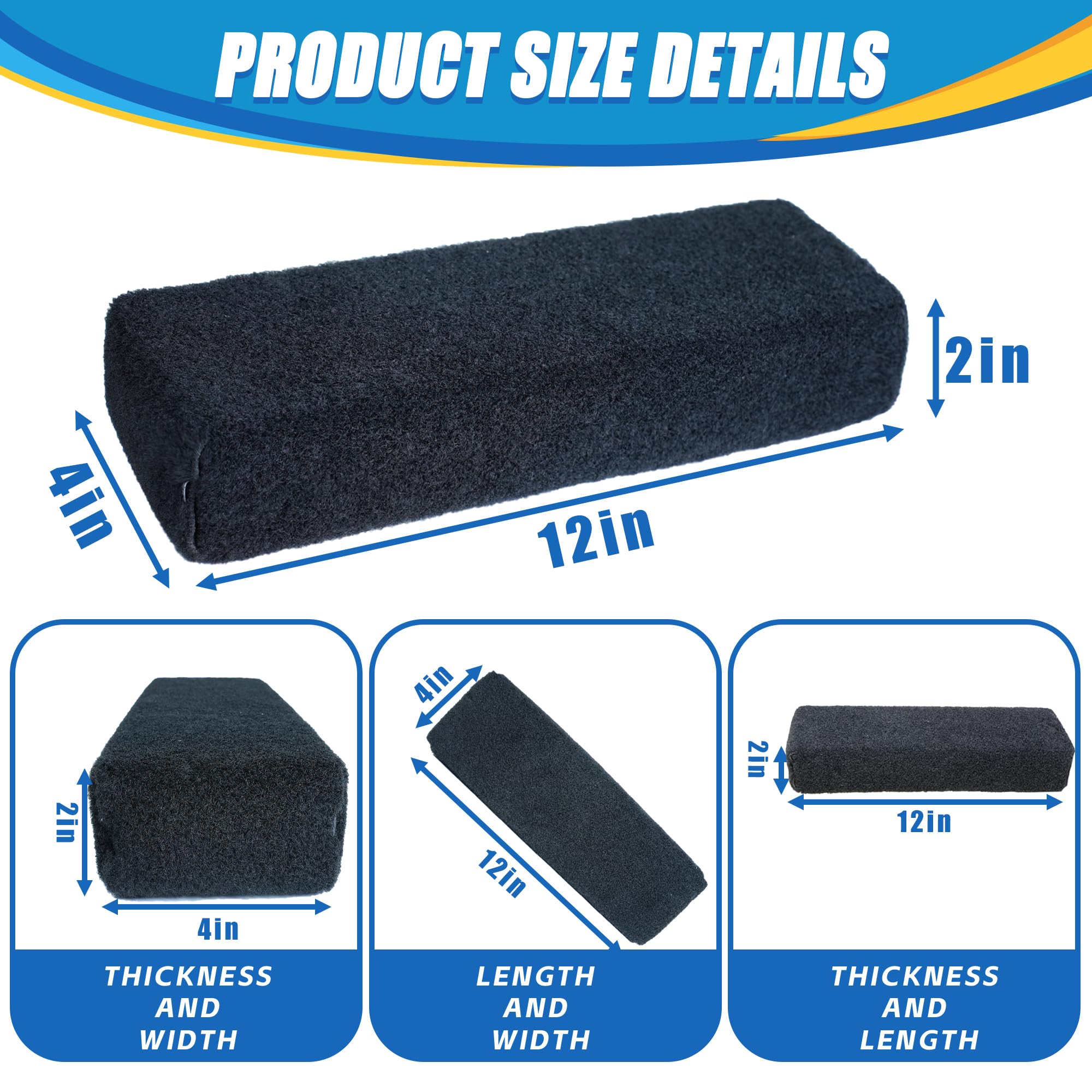 Desunqin scale image with measuring tape illustrating 2x4x12 inch dimensions for fit