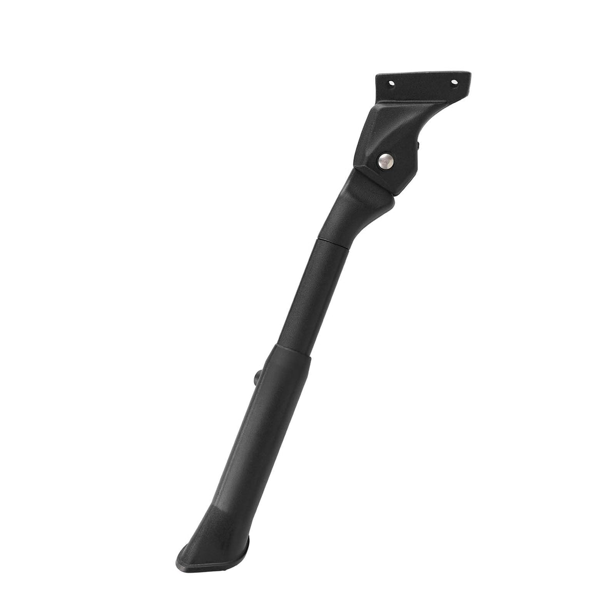 Dewier kickstand front view showing sturdy aluminum construction and fit