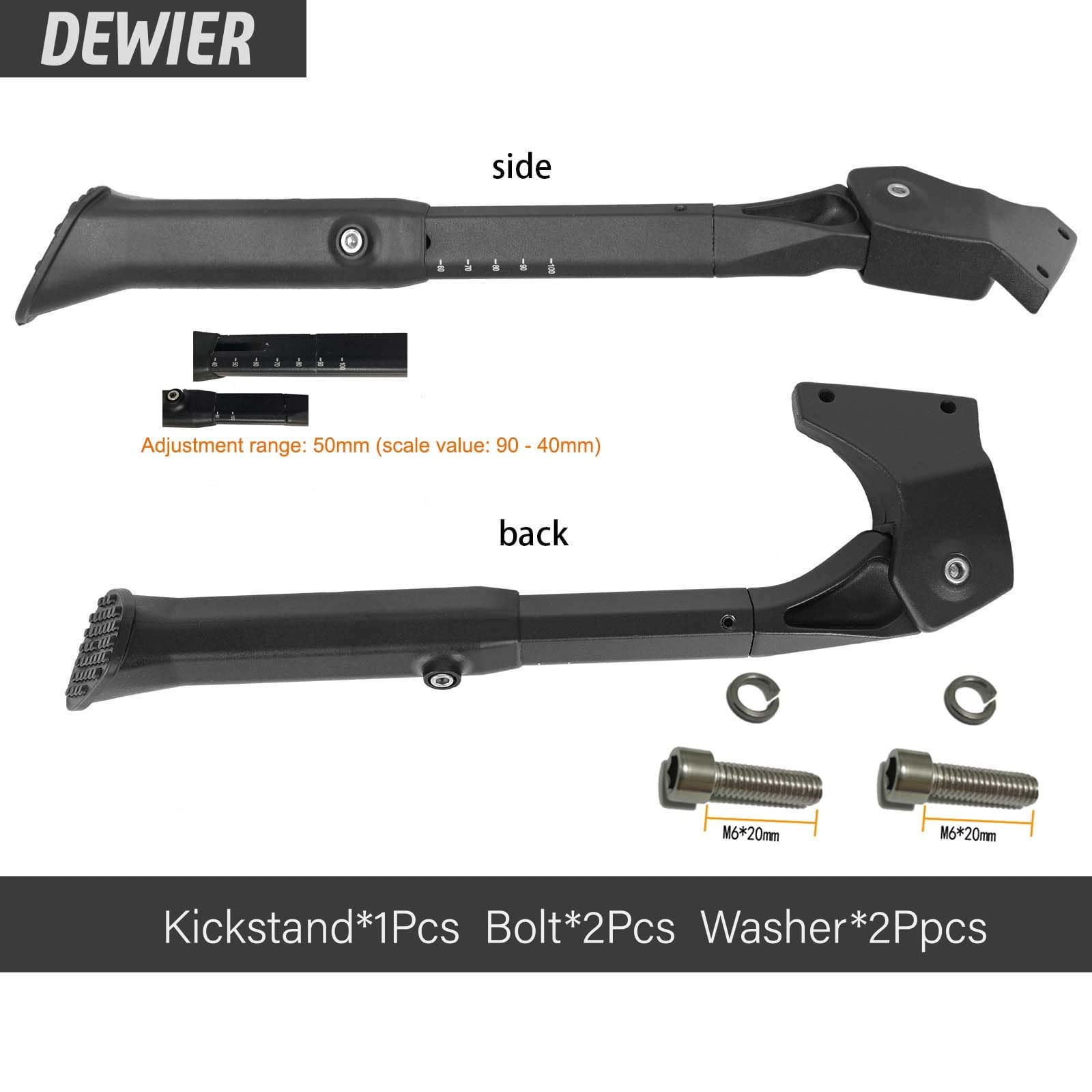Dewier kickstand in urban park setting supporting heavy e-bike with confidence