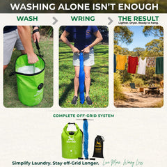 Dezitrek in-use shot of hands twisting rods extracting water for faster drying