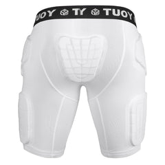 DGXINJUN back view highlighting tailbone pad for added rear-impact coverage and comfort