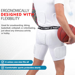 DGXINJUN side view focusing on thigh pad placement for improved collision protection