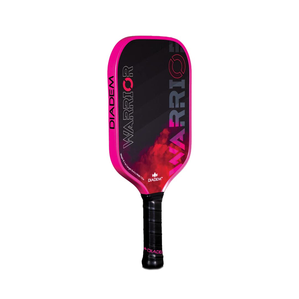 Diadem Sports paddle beside ruler showing 16.4-inch length for extended reach