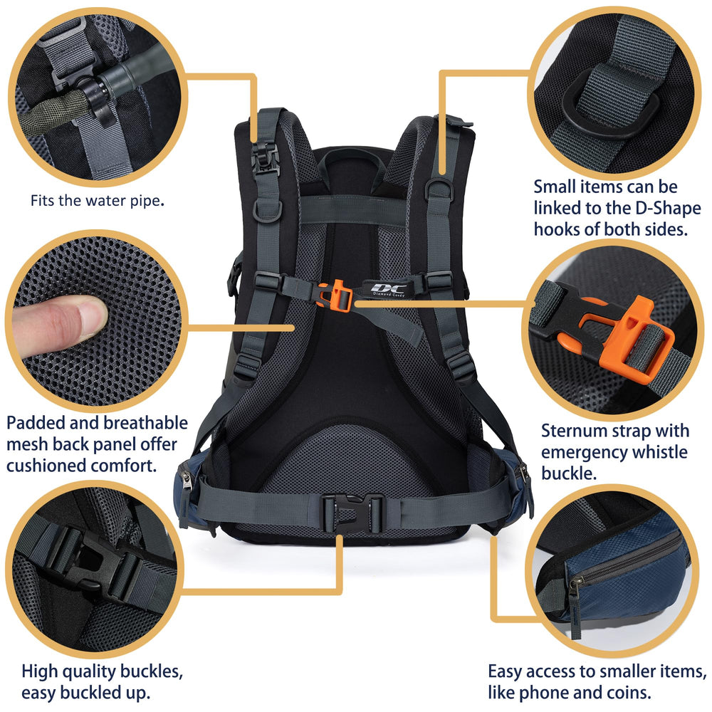 Diamond Candy padded back panel and straps for comfortable load carry