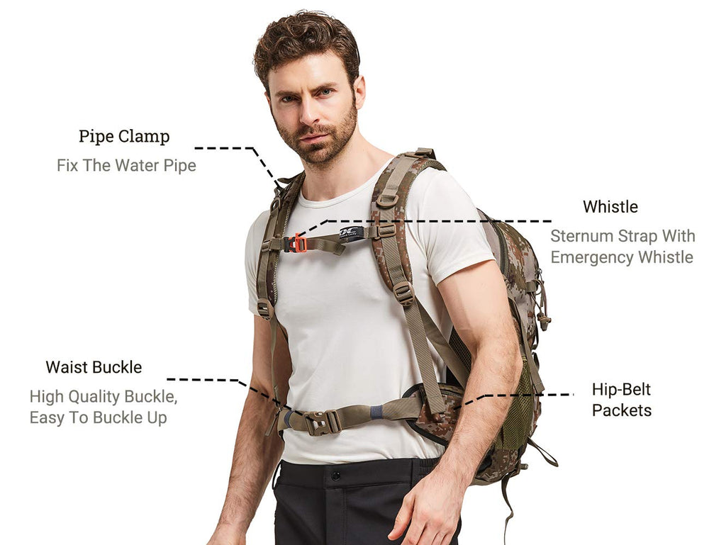 Diamond Candy padded mesh back panel for ventilation and sustained comfort on trails