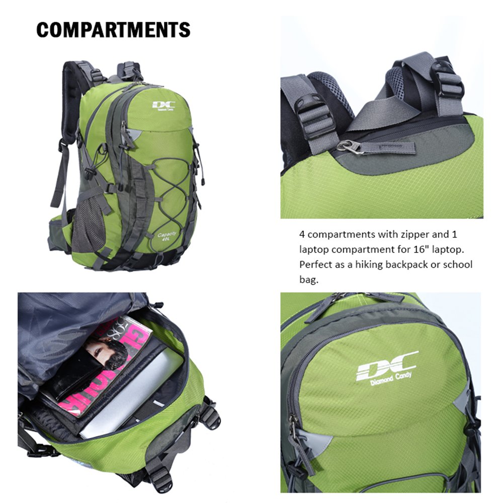 Diamond Candy rain cover stowed in bottom pocket providing full weather protection