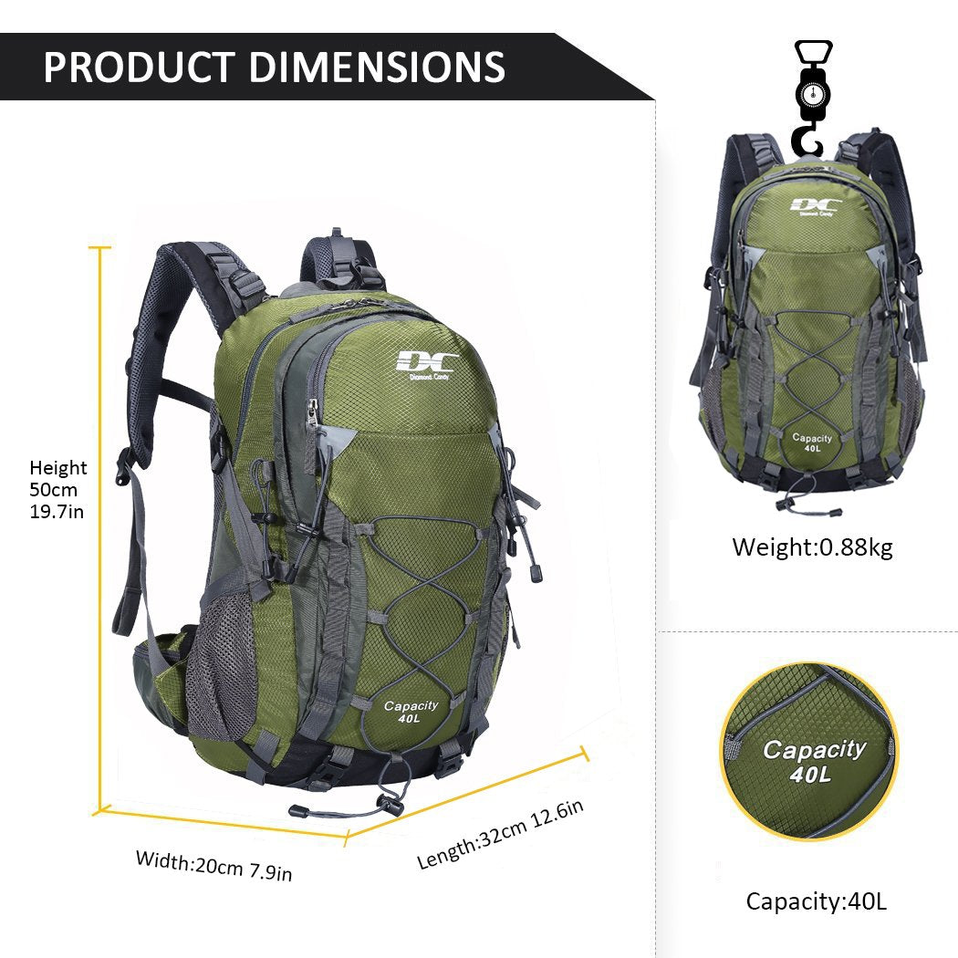 Diamond Candy side pocket holding water bottle for quick hydration access