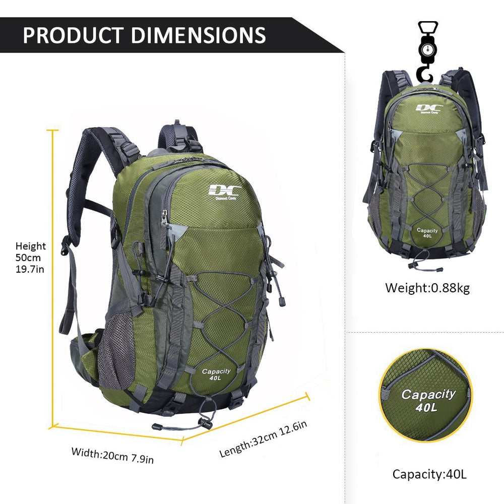 Diamond Candy side pocket holding water bottle for quick hydration access