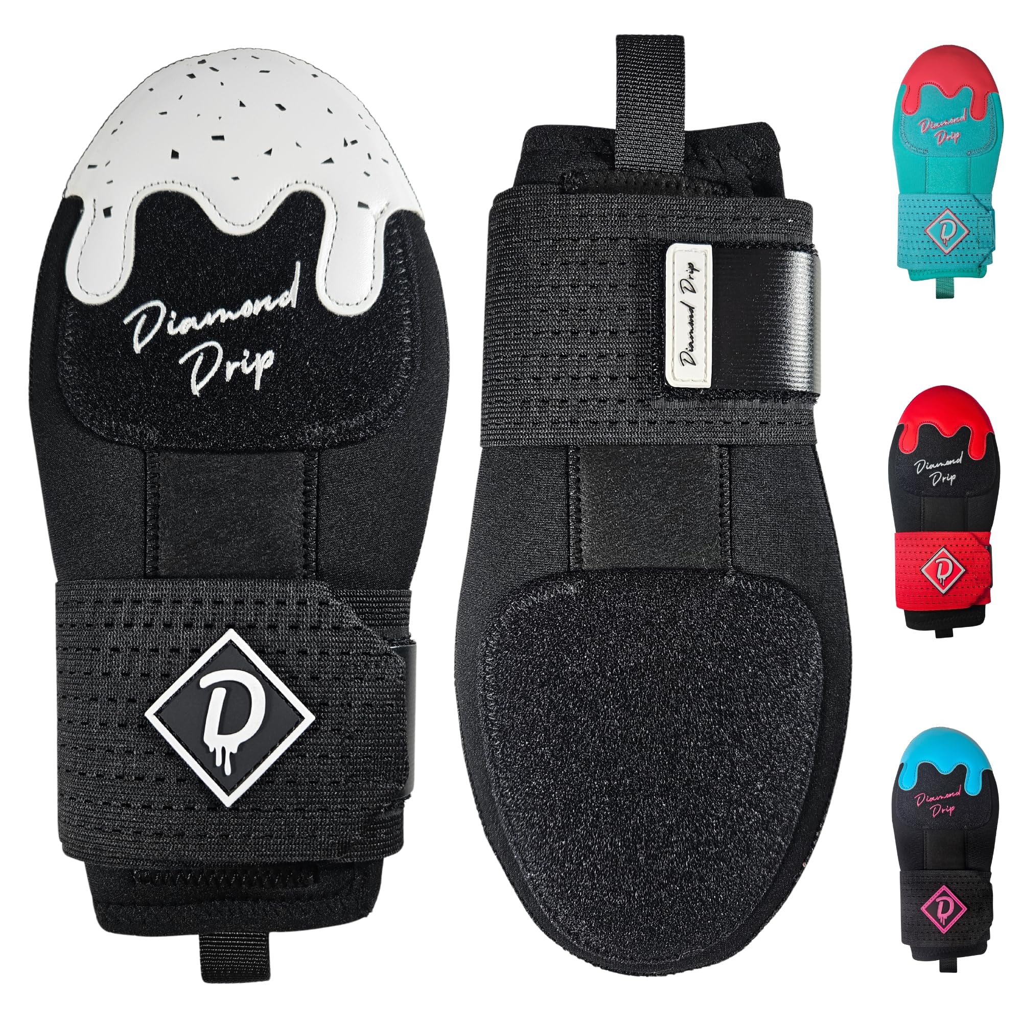 Diamond Drip front view of mitt showing ice cream design and vibrant color benefits visibility