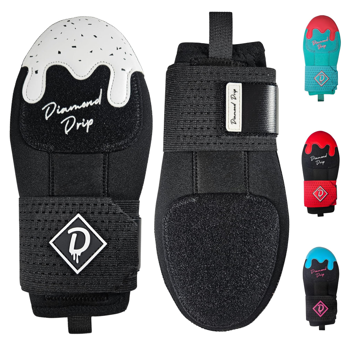 Diamond Drip front view of mitt showing ice cream design and vibrant color benefits visibility