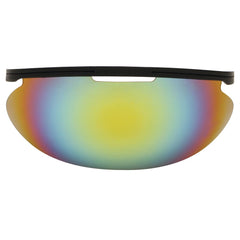 Diamond Iridium visor front view showing glare reduction and clean fit