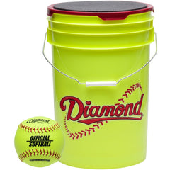 Diamond Sports practice setup with balls spread on field enabling quick drills