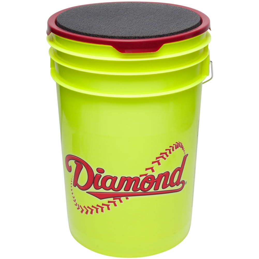 Diamond Sports close-up of softball synthetic cover texture showing grip and durability