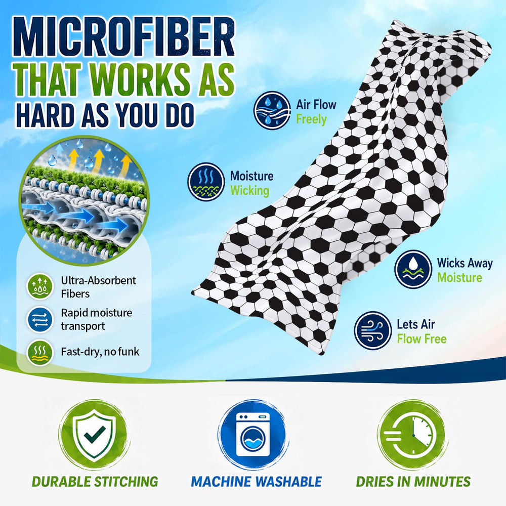 Diarafy towel beside water bottle to show 40x12 inch size and coverage