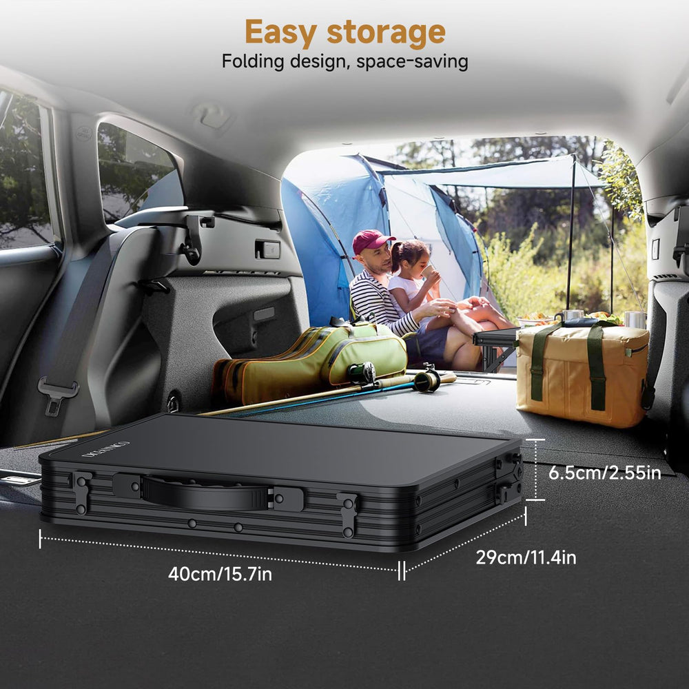 Diceaynico folded briefcase-size showing easy transport and space-saving storage