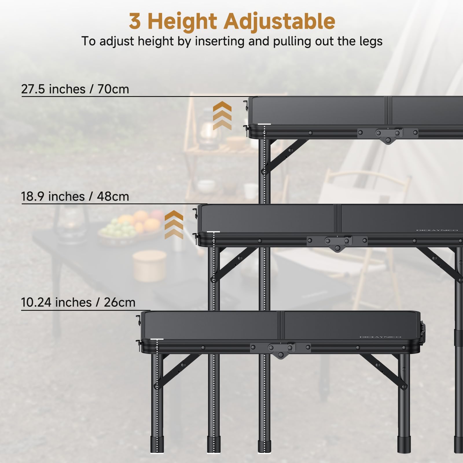 Diceaynico detailed view of leg locking mechanism ensuring secure height stability
