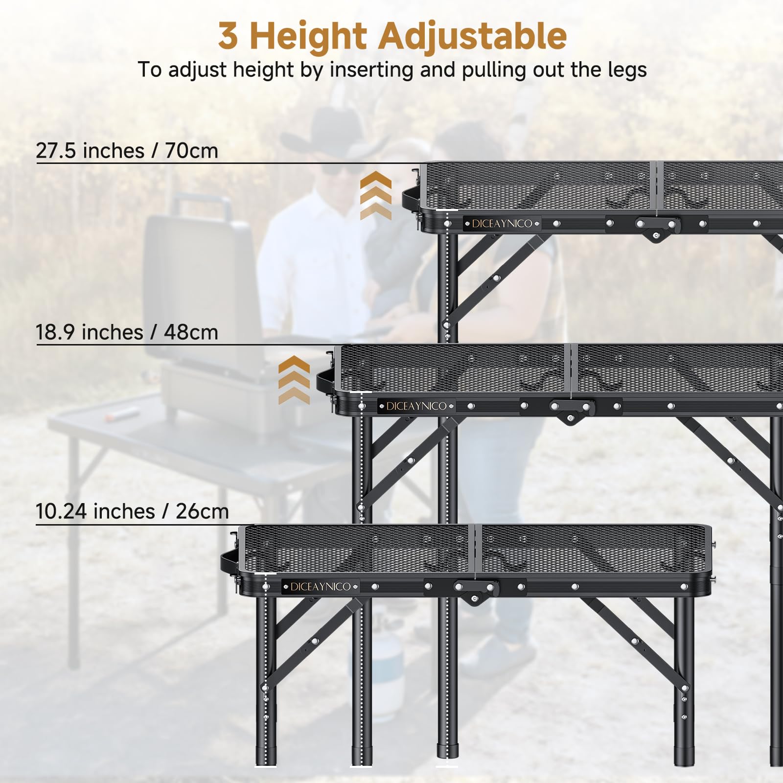 Diceaynico U-shaped side support close-up demonstrating sturdy frame stability