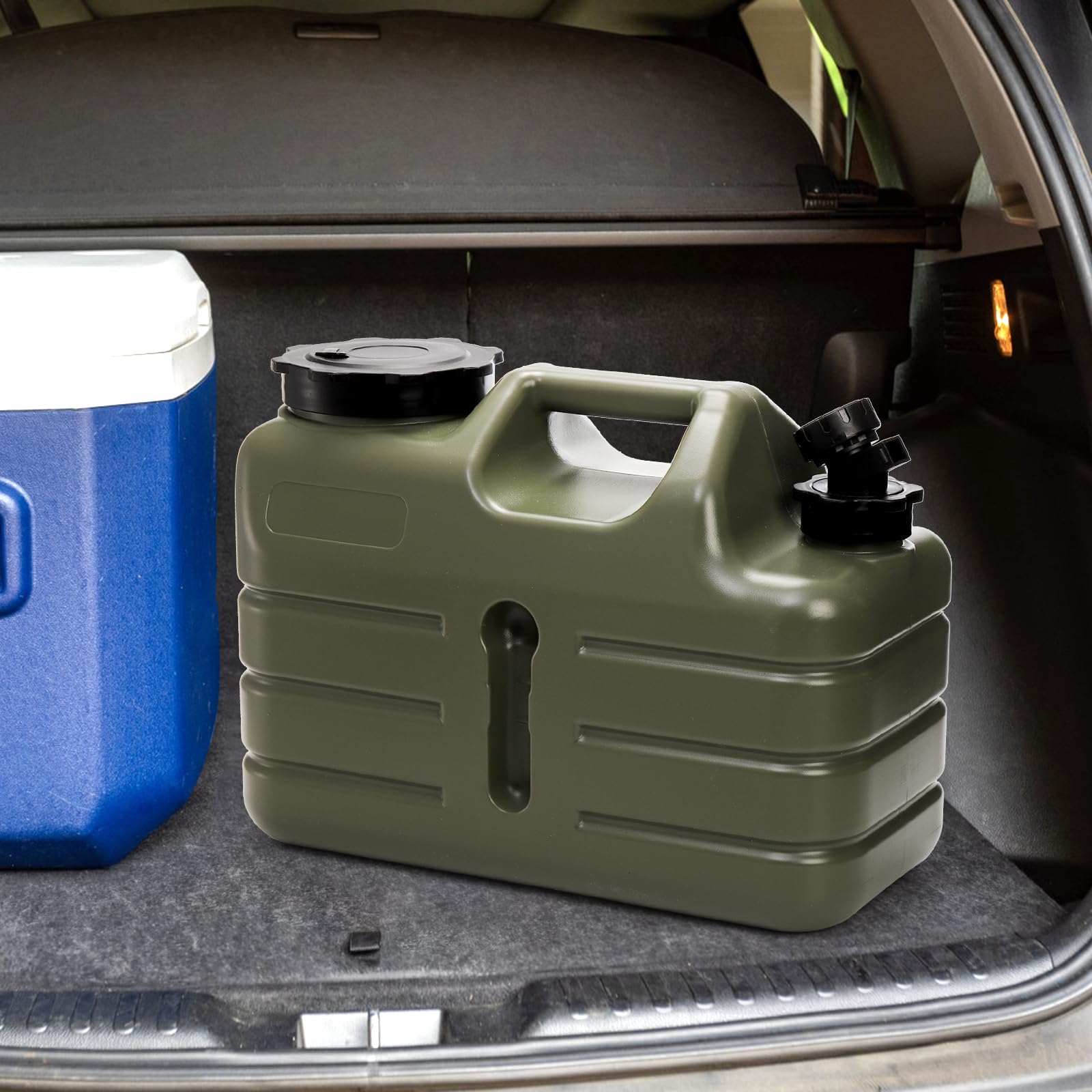 Dicunoy placed in car trunk illustrating stable transport in vehicles