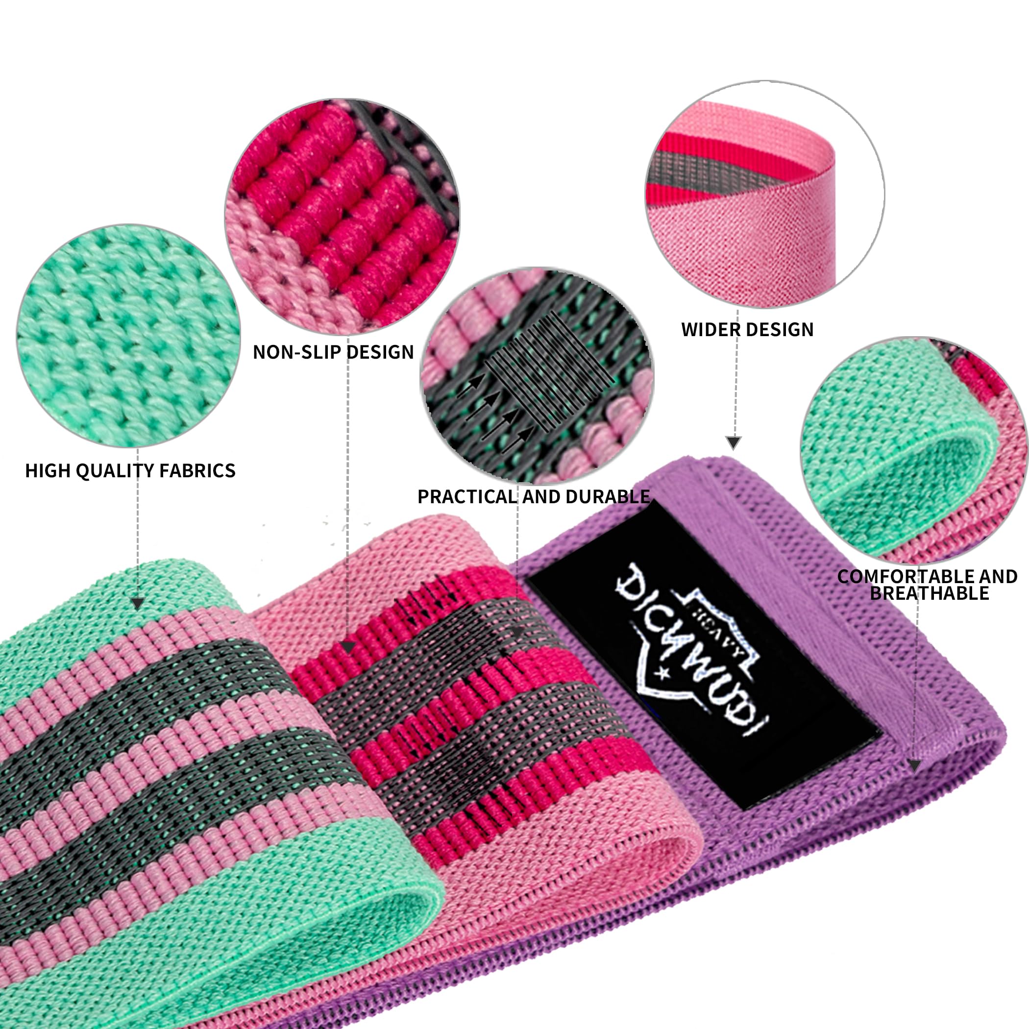 DICYWUDI instruction manual and accessories laid out, guides quick workouts