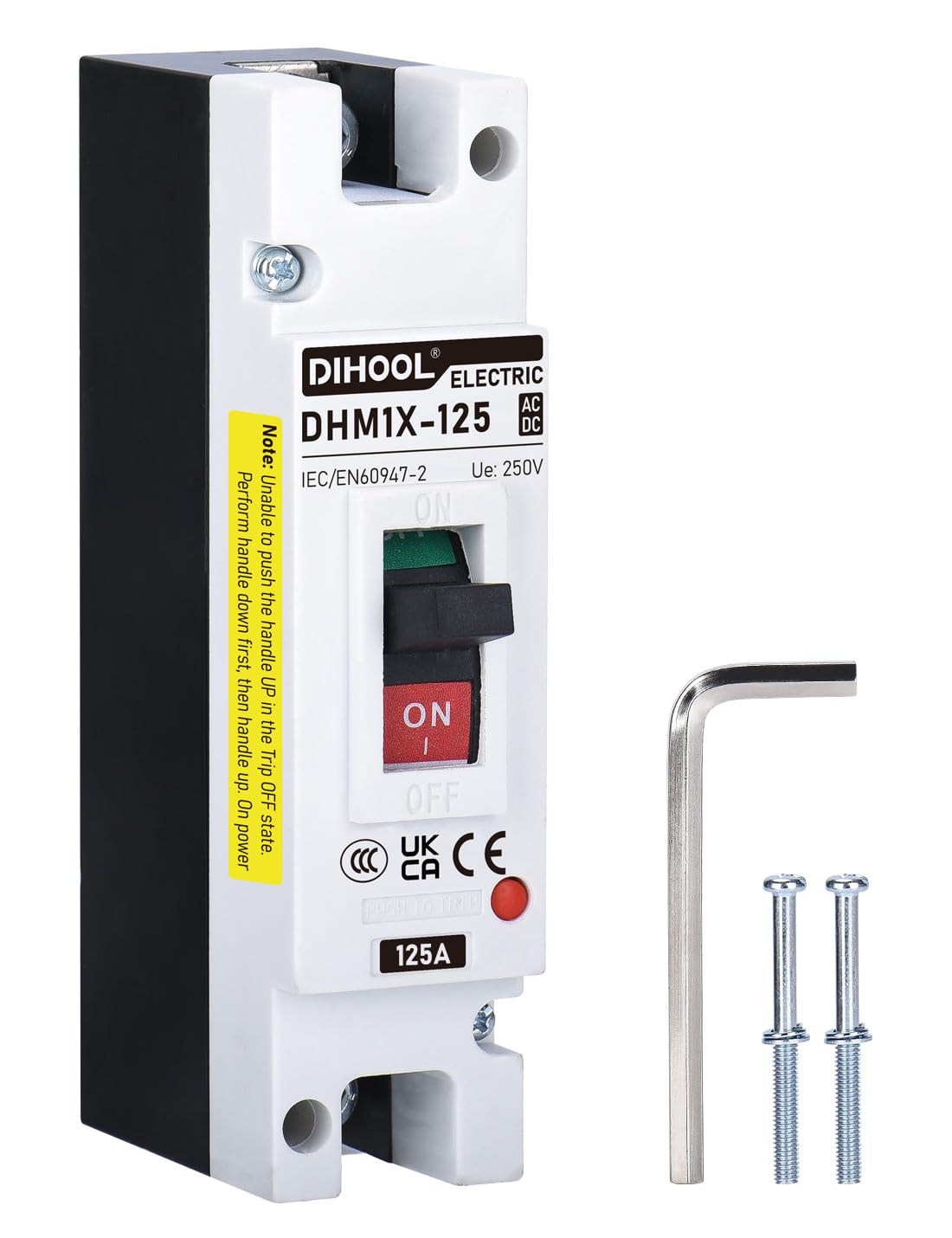DIHOOL front panel view showing switch and mounting for safe isolation