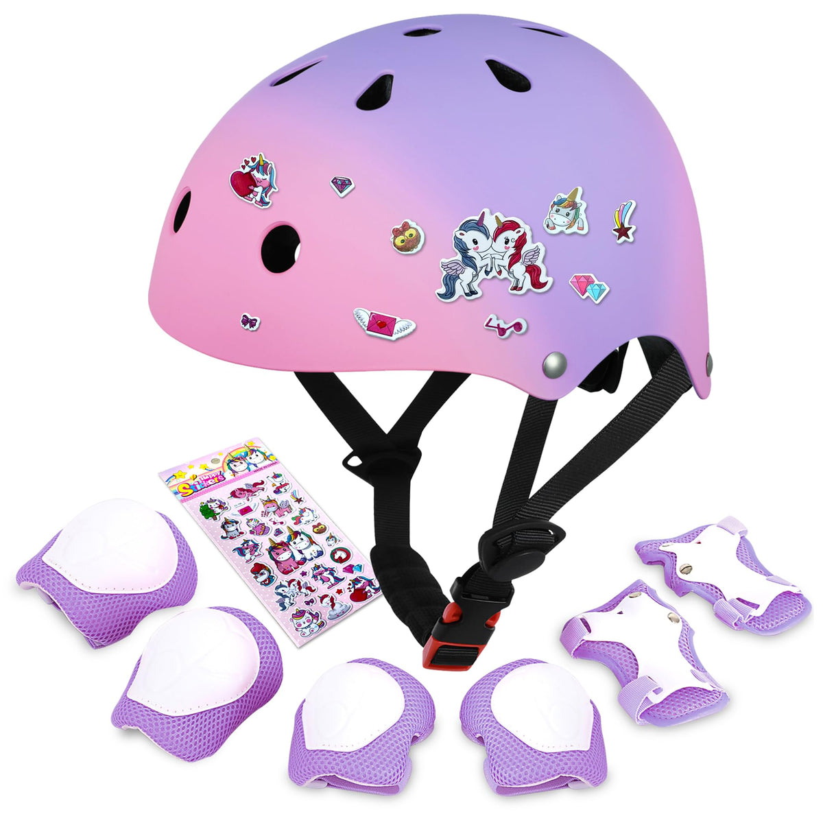DINILEMU front view helmet and pads showing set for safer play