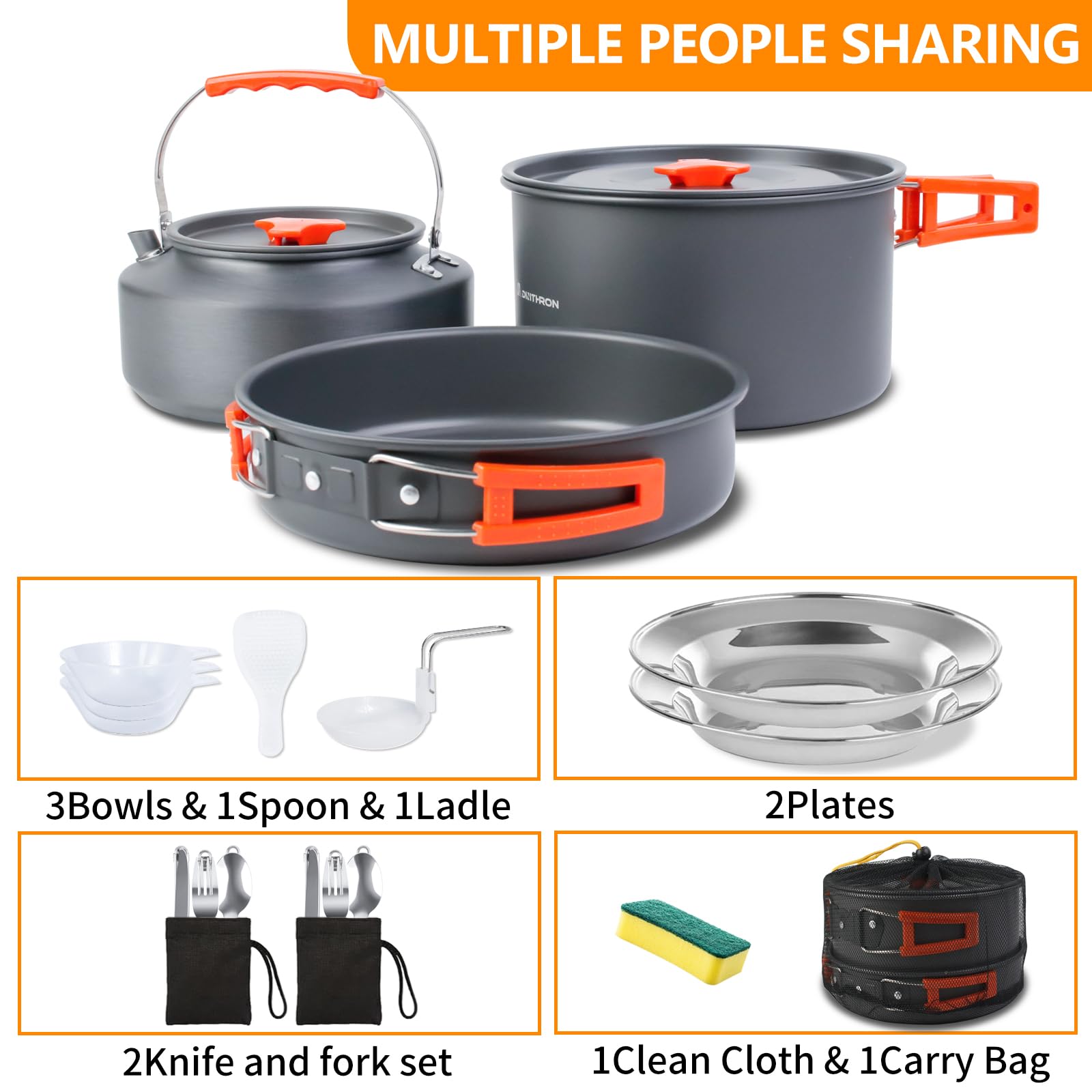 Dinithron pot handle upright on camp stove showing safer grip away from flame